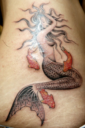 Mermaid with Koi Fish