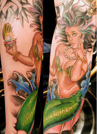 Mirror Mermaid Tattoo - Mermaid Tattoo