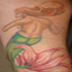 Mermaid Flower Tail Tattoo