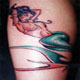 Mermaid with Hair Up Tattoo