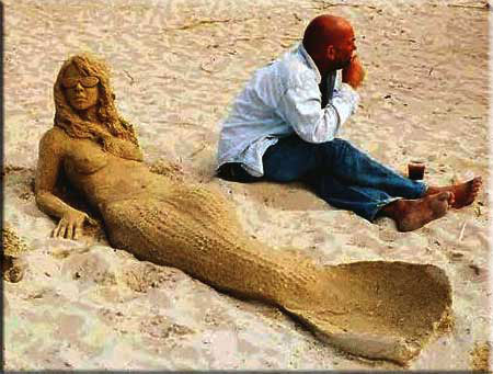 Mermaid Sand Model - Sand Mermaid Sculpture