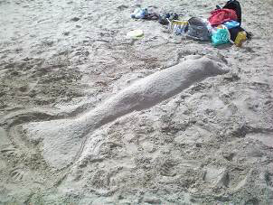Mermaid Sand Sculpture - Sand Mermaid Sculpture