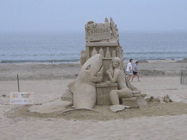Mermaid Sandbar - Sand Mermaid Sculpture