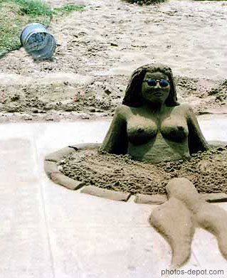 Mermaid on Boardwalk - Sand Mermaids