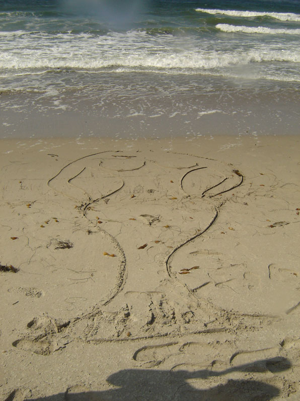 Mermaid on the Shore - Sand Mermaid Sculpture