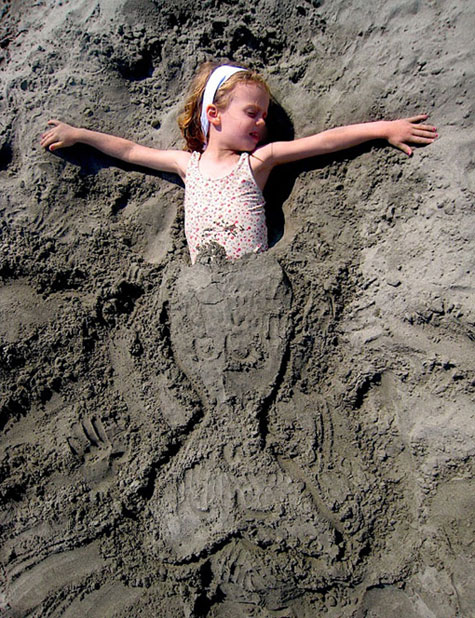 Mini Sand Mermaid - Sand Mermaid Sculpture