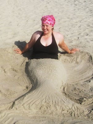 Mommy Mermaid - Sand Mermaid Sculpture