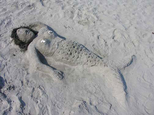 Sand Mermaid Posing - Sand Mermaids